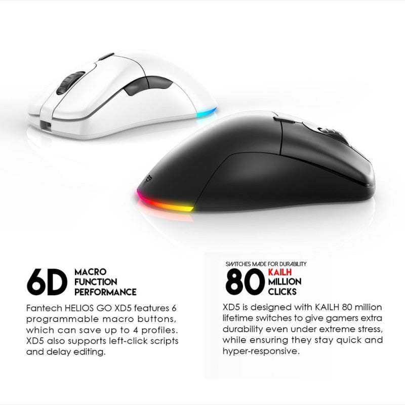 Fantech XD5 HELIOS GO, Dual Mode Wired & Wireless, Ultimate Precision