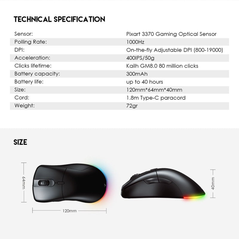 Fantech XD5 HELIOS GO, Dual Mode Wired & Wireless, Ultimate Precision