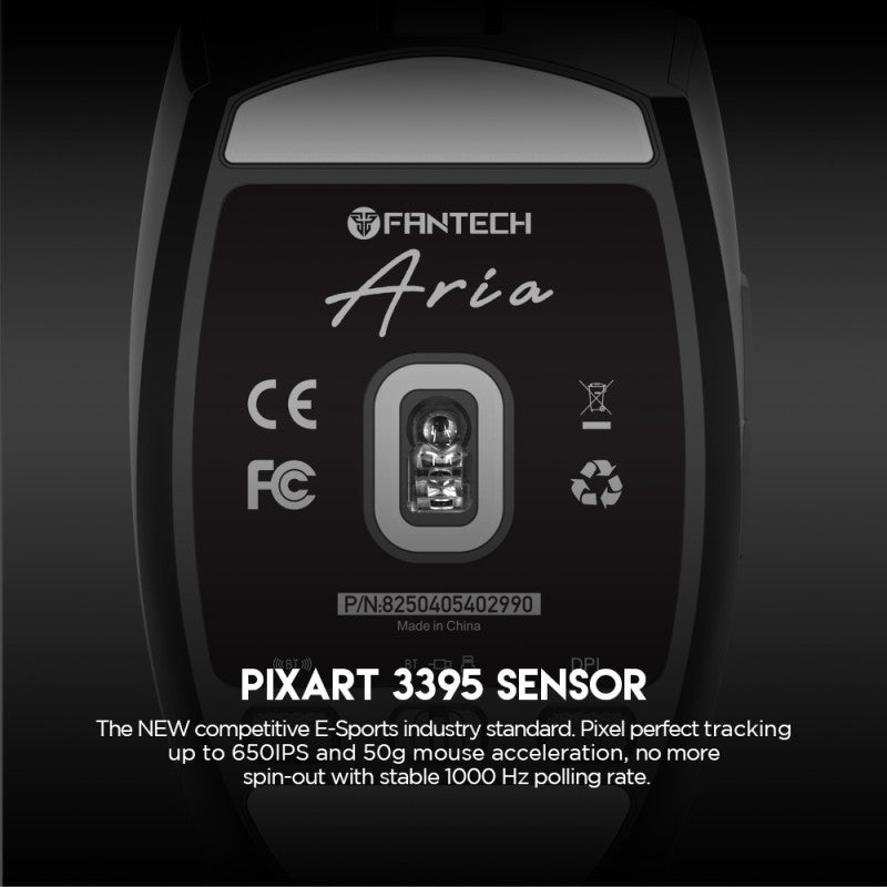Fantech XD7 Aria GO Mouse, 3 Mode Connection Wired, Bluetooth & Wireless, 26000DPI, Ultra light weight, Built-in Battery