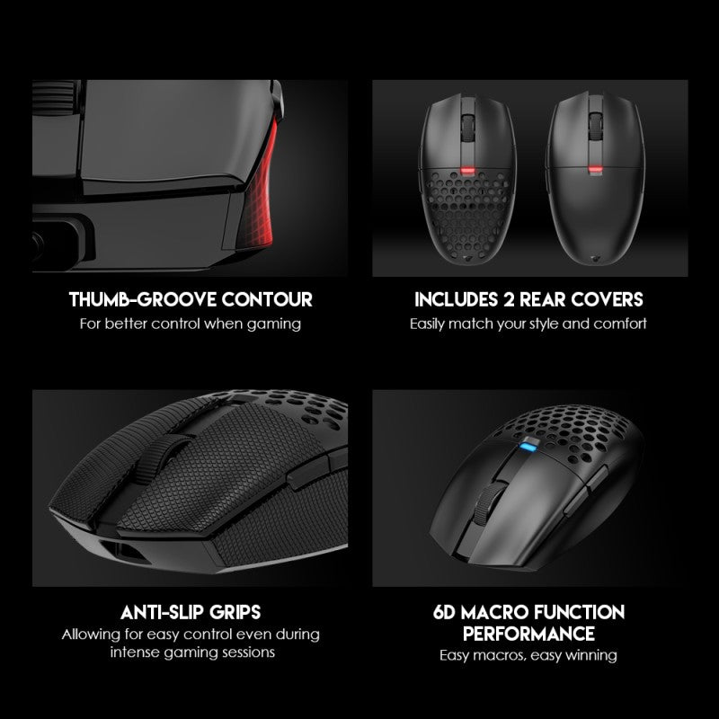 Fantech XD7 Aria GO Mouse, 3 Mode Connection Wired, Bluetooth & Wireless, 26000DPI, Ultra light weight, Built-in Battery