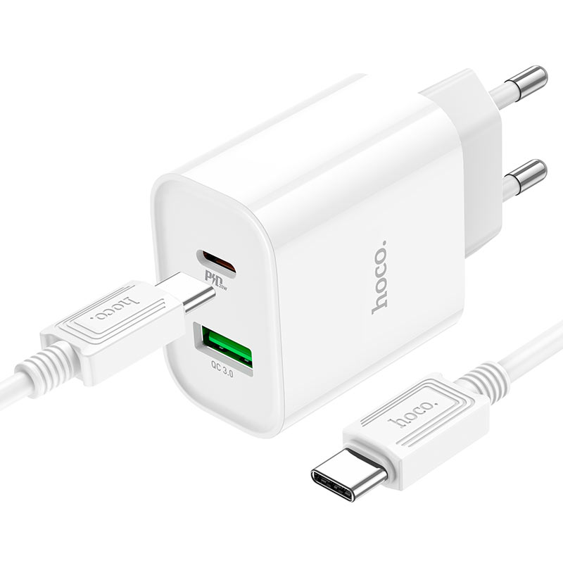 Wall charger “C80A Plus Rapido” PD + QC3.0 EU set with cable