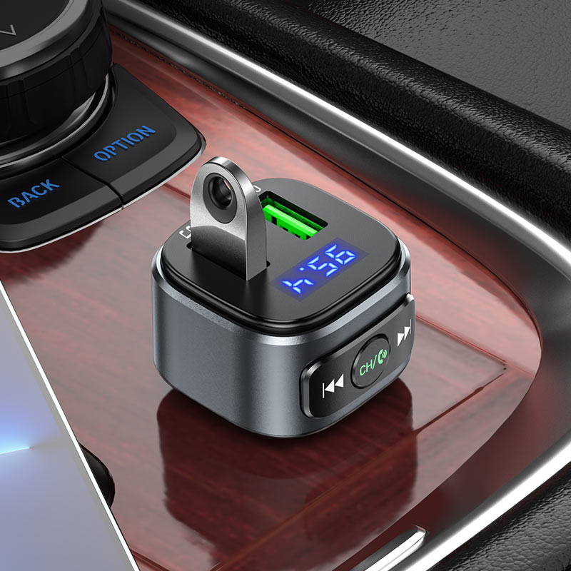 Car charger “E67 Fighter” QC3.0 with wireless FM transmitter