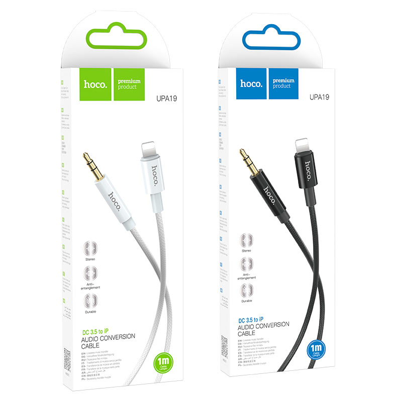 Cable Lightning male to 3.5mm male “UPA19” audio AUX