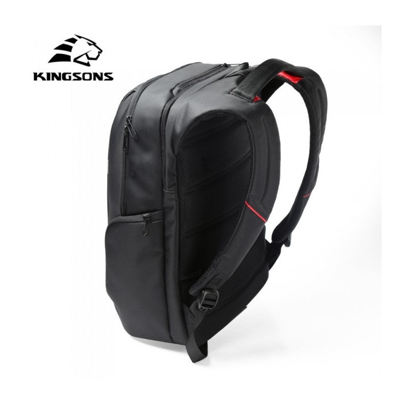 Kingsons Large & Multifunctional Design Backpack KS3140W Black, Water-resistant, shock-resistant, Ergonomic Design