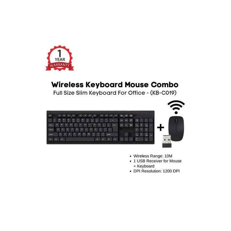 Mikuso KB-C019 Wireless Combo Keyboard & Mouse