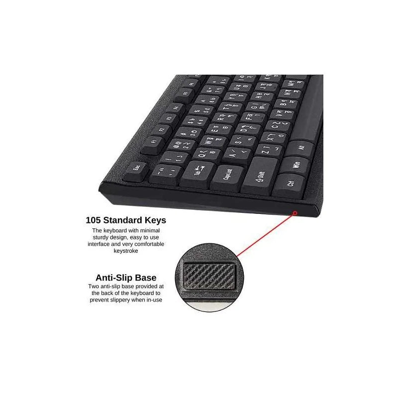 Mikuso KB-C019 Wireless Combo Keyboard & Mouse