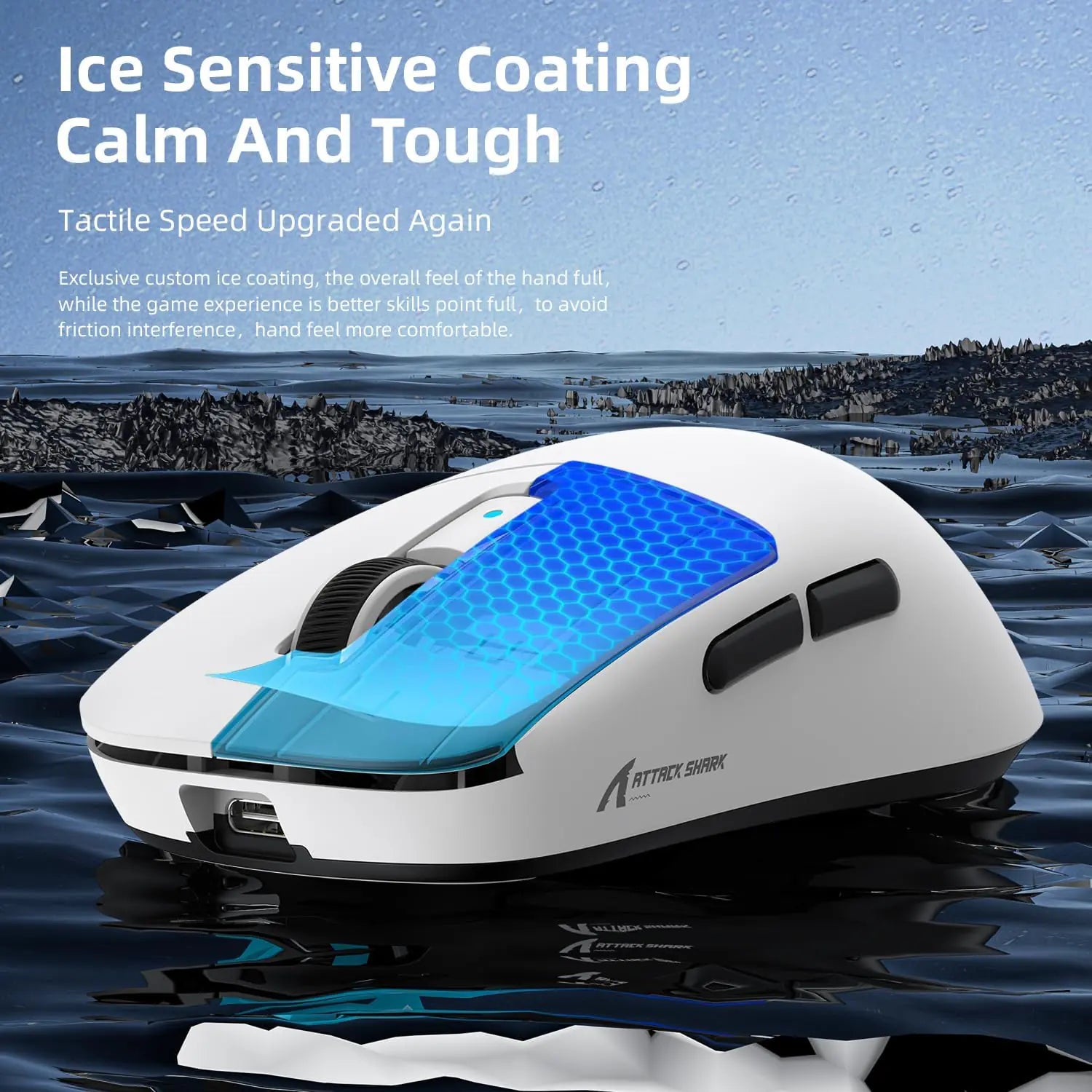 Attack Shark R6 Wireless Gaming Mouse 39g Superlight, PAW3950MAX 42K DPI, 8K Polling With Dedicated Receiver, Tri-Mode 2.4G/Bluetooth/Wired, Omron Optical 100M, 300mAh Battery, for PC/Laptop/Mac PC/Laptop/Mac | White