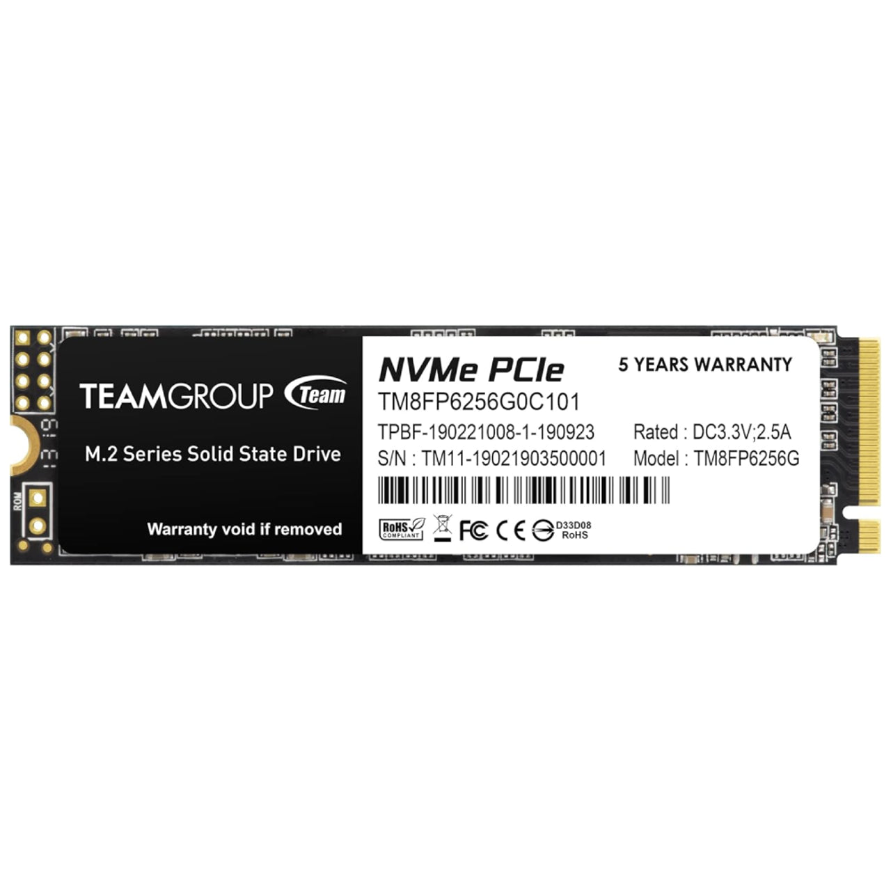 Team Group 256GB MP33 M.2 PCIe Internal SSD