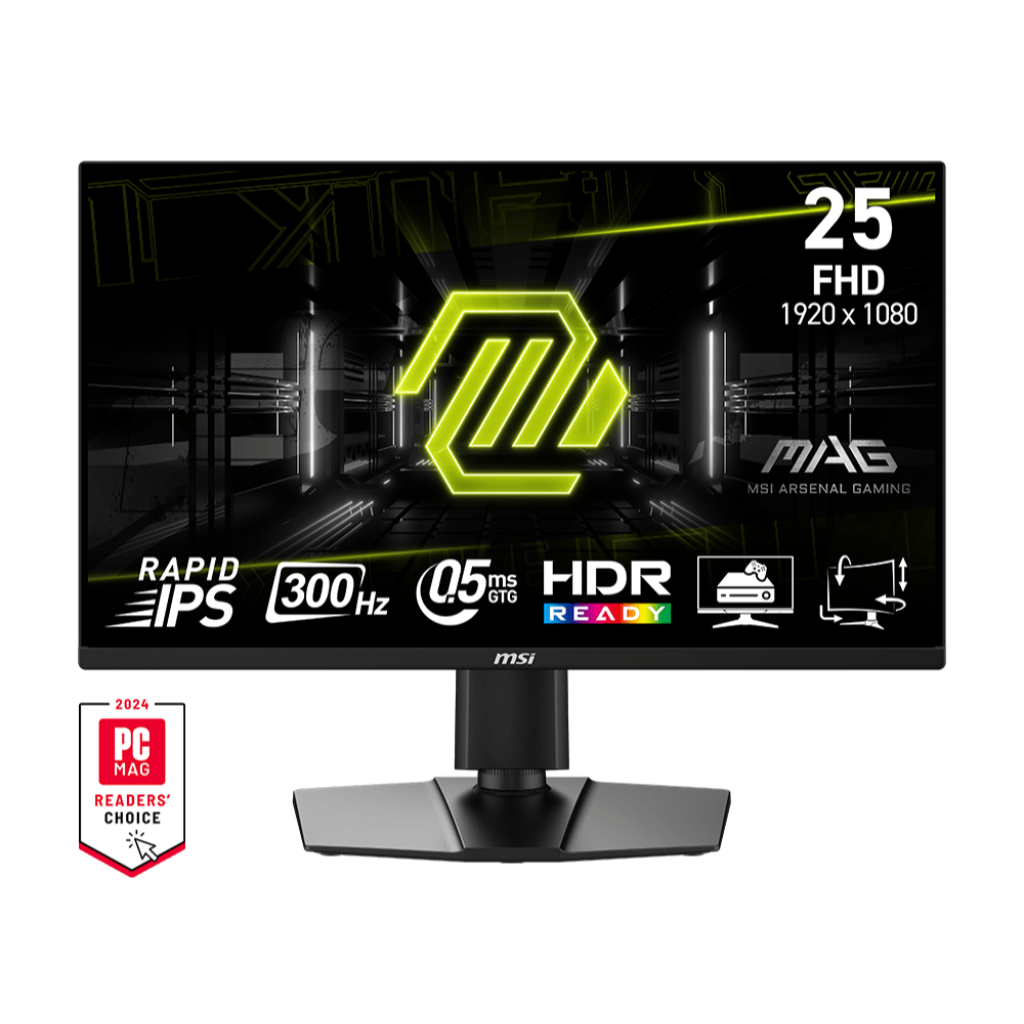 MSI MAG 255PXF, 25-inch FHD gaming monitor, 300Hz, Rapid IPS, 0.5ms
