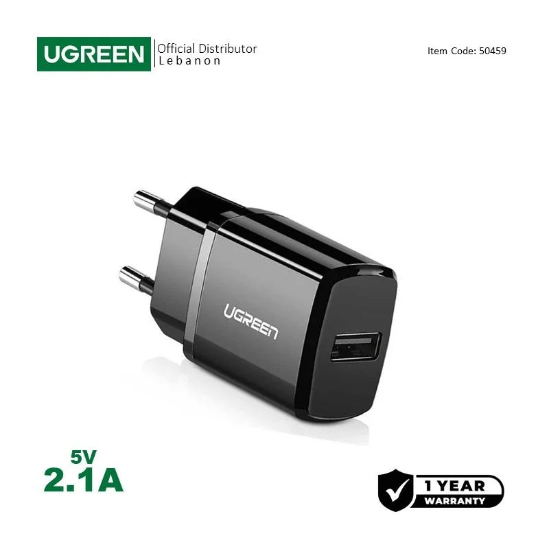 UGREEN 2.1A USB-A Smart Charger for Phones, Tablets & Ipads - ED011 50459