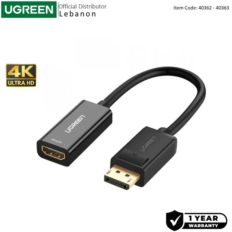 UGREEN 4K Display Port Male to HDMI Female Converter - MM137 40362