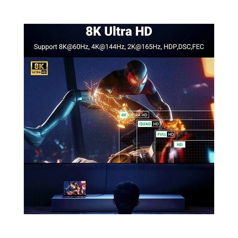 UGREEN 8K Display Port 1.4 Male to Male Braided Cable, Available in 1.5M - DP114 80391