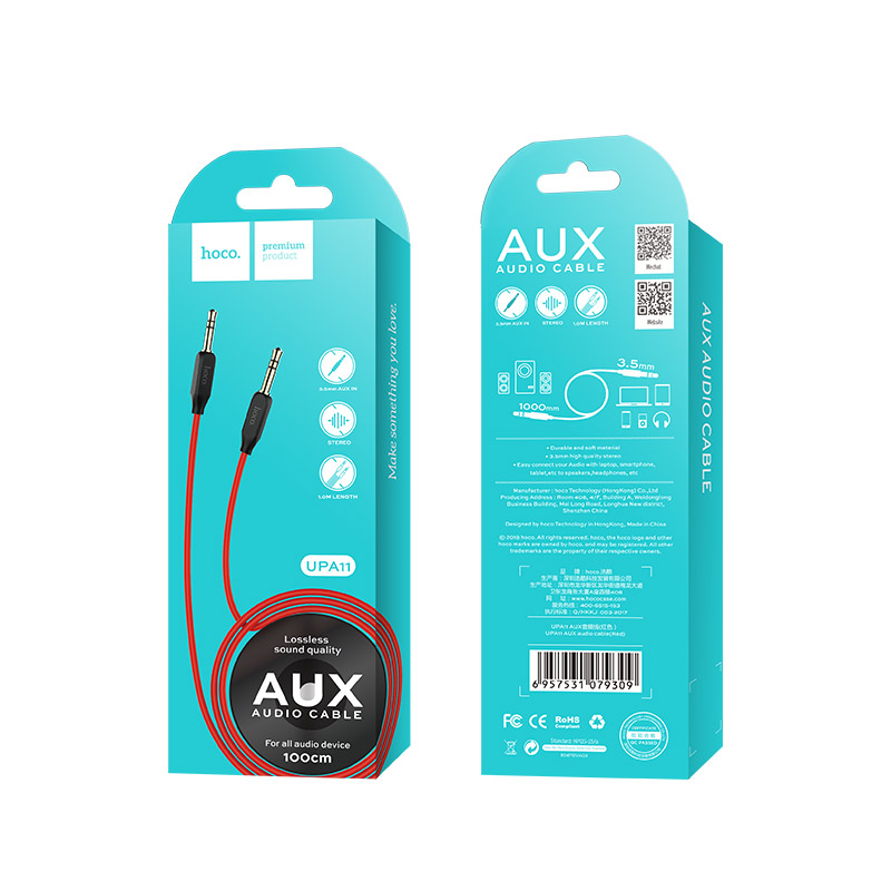 Cable 3.5mm to 3.5mm “UPA11” audio AUX TPE braid