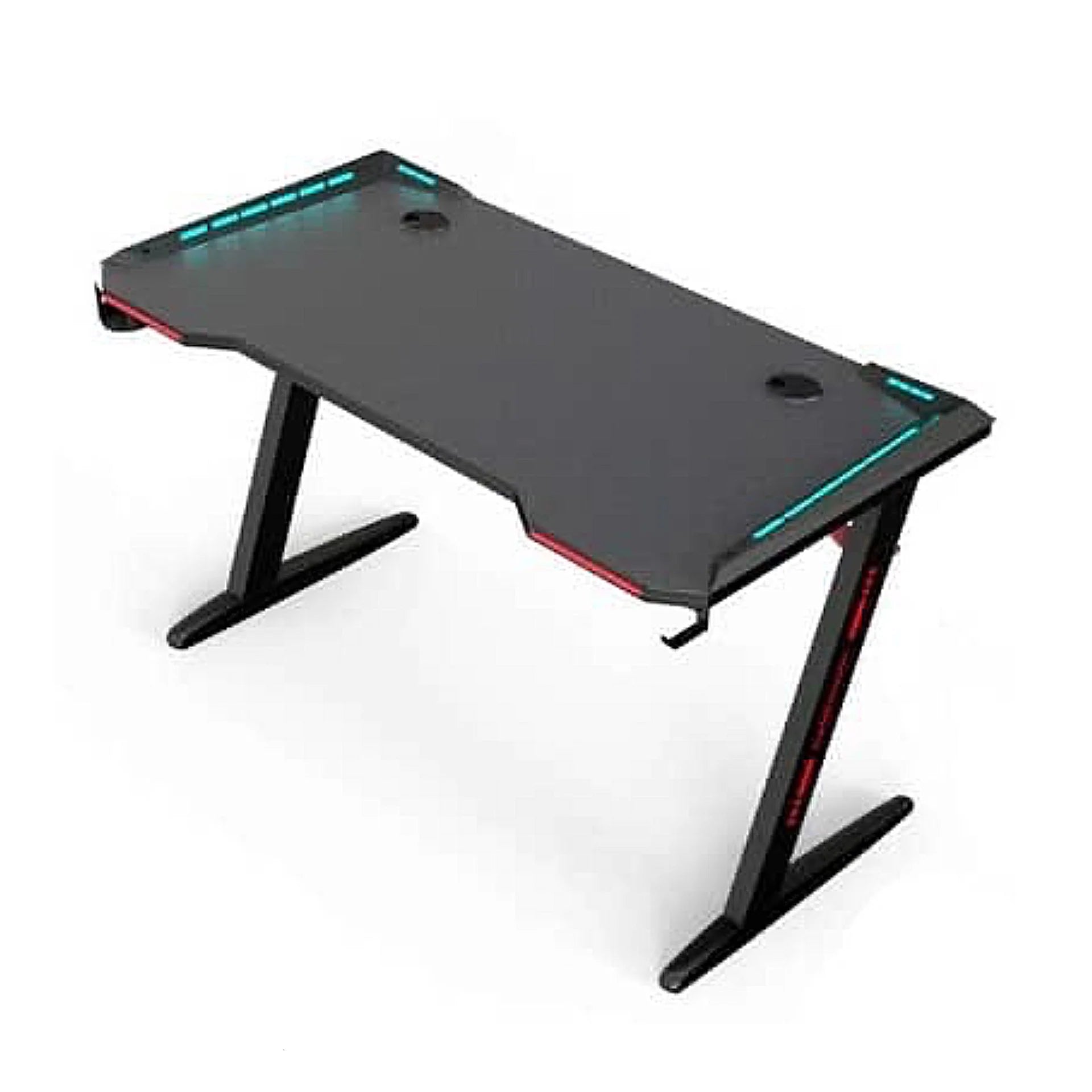 Z8 RGB Gaming Desk with Led Lights, Headset Holder & Cup Holder